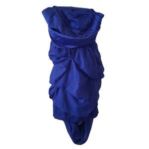 Miss Shop La De Da Blue Strapless Party Dress